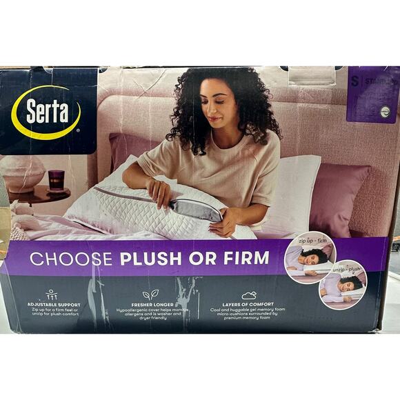Serta Layered Luxury Standard Gel Memory Foam Pillow (Open Box) - Picture 2 of 2